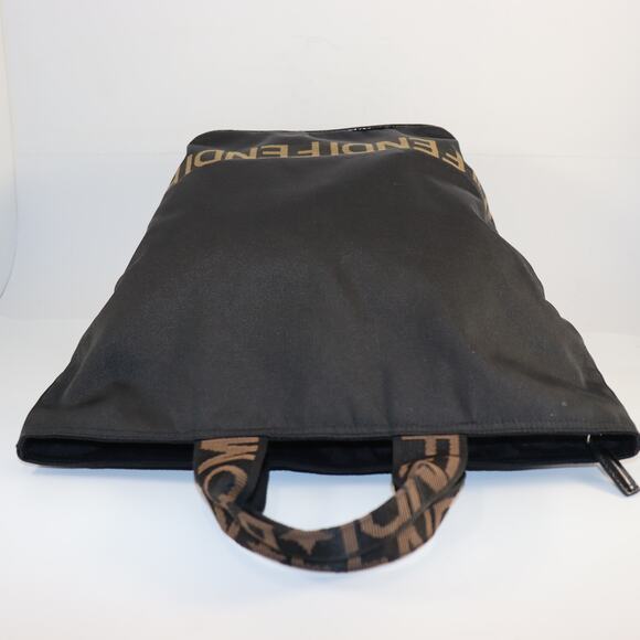 Vintage Fendi Black Nylon Logo Tote Bag - Picture 7 of 10